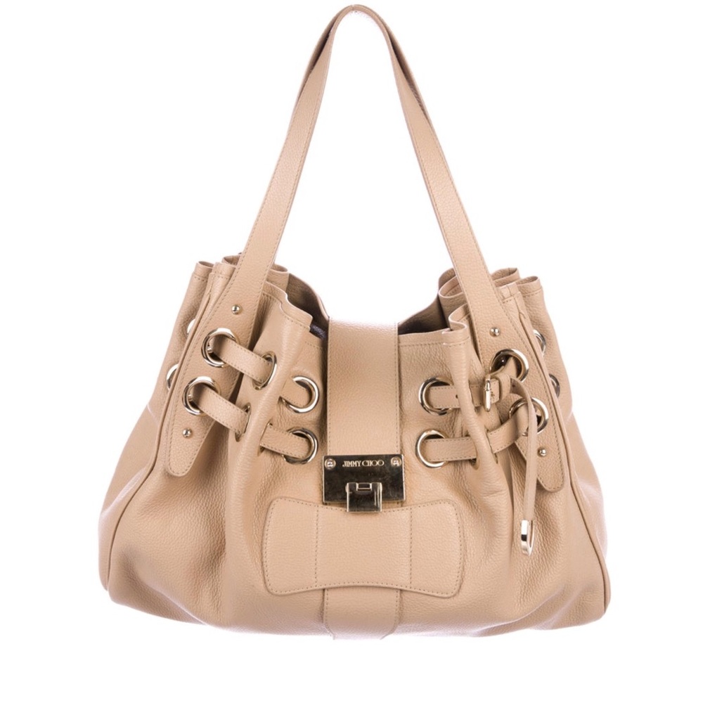 JIMMY CHOO RIKI Leather Shoulder Bag.